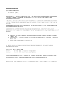 Sociologia della devianza (prof. Federico D`Agostino) AA. 2015/16