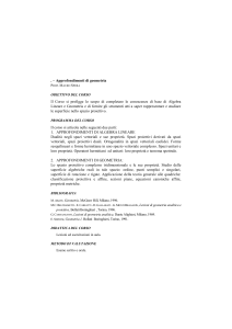 Approfondimenti di geometria