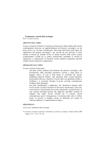 Fondamenti e metodi della sociologia