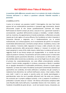 Nel GENDER vince l`idea di Nietzsche La questione della differenza