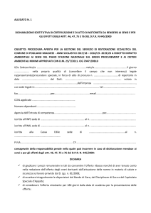 d. Allegare dichiarazione di cui all`art. 14 lett. A