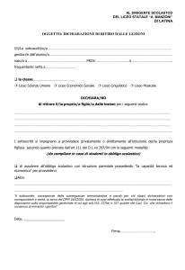 Modello Ritiro dalle Lezioni