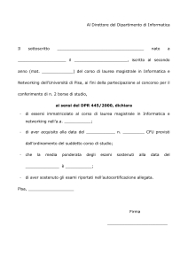 Domanda - Dipartimento di Informatica