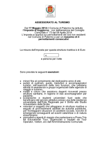 assessorato al turismo - Portale dei Servizi online