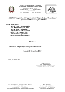 Indizione elezioni rappresentanti Consiglio Istituto