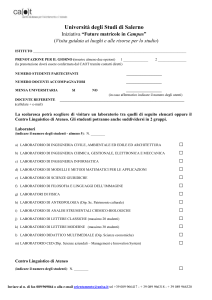 Scheda prenotazione UNISA