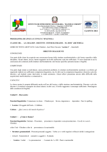 programma di lingua e civilta` spagnola