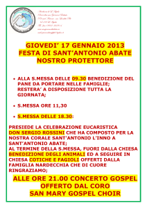 Arcidiocesi di L`Aquila Parrocchia san Giovanni Battista P.le sant