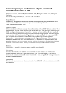 Correzione laparoscopica di malformazione del giunto pielo