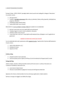 lezione 6. nuovo paradigma ecologico
