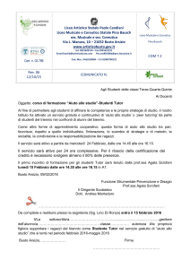 aiuto allo studio triennio - Liceo Artistico Paolo Candiani