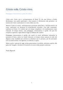 Cristo solo - Diocesi di Brescia