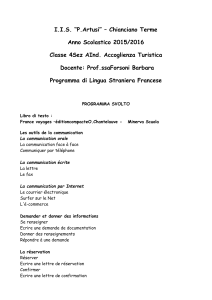 IIS “P.Artusi” – Chianciano Terme Anno Scolastico 2015/2016