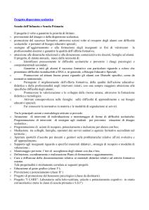 Progetto dispersione scolastica
