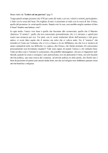 Brano tratto da “Lettere ad un parroco” pag.31 Tenga quindi sempre