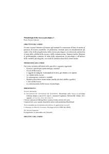 Metodologia della ricerca psicologica 1