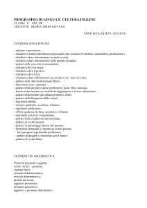 programma di lingua e cultura inglese