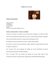 CURRICULUM VITAE ENRICA PIACQUADDIO Palazzo Torfanini