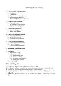 statistica matematica i - Dipartimento di Matematica