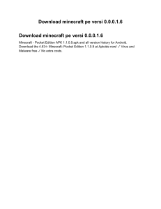 minecraft pe versi 0.0.0.1.6 minecraft pe versi