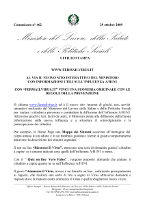 Scarica il comunicato - Ministero della Salute