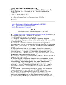LEGGE REGIONALE 11 aprile 2011, n. 6 Criteri gestione del
