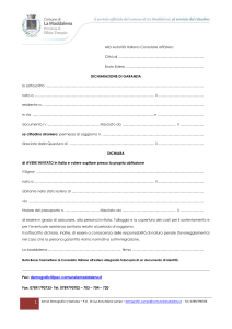 dichiarazione garanzia visto cittadino extra UE