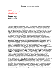 Xanax uso prolungato