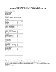 corso di laurea in matematica