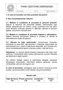 In caso di incendio non farsi prendere dal panico