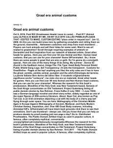 Graal era animal customs