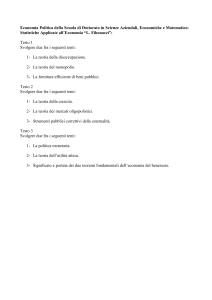 Economia Politica della Scuola di Dottorato in Scienze Aziendali