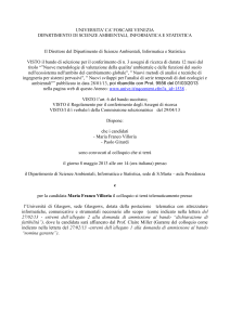 UNIVERSITA` CA` FOSCARI DI VENEZIA