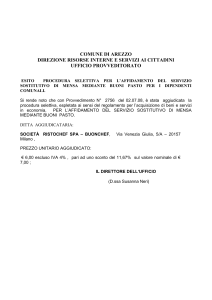 Esito gara buoni pasto