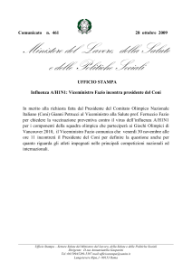Scarica il comunicato - Ministero della Salute