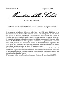 Scarica il comunicato - Ministero della Salute