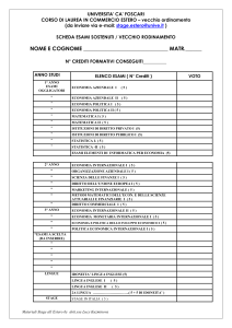 CORSO Di DIPLOMA IN COMMERCIO ESTERO