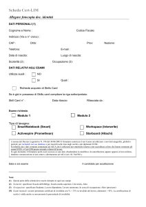 Scheda iscrizione Cert-LIM