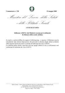 dal ministero nessun provvedimento di chiusura delle scuole siciliane