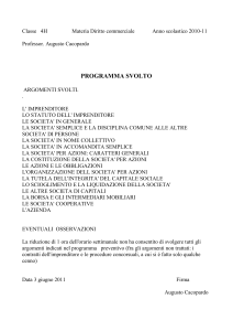 programma svolto