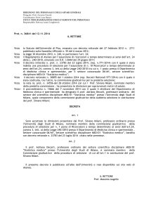 decreto accoglimento dimissioni e nomina nuovo