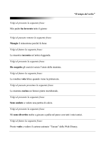 Esercizio del 18/3/99 “Il tempo del verbo”