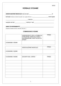 Verbale d`esame - Regione Sardegna