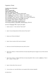 Compito in classe d`informatica