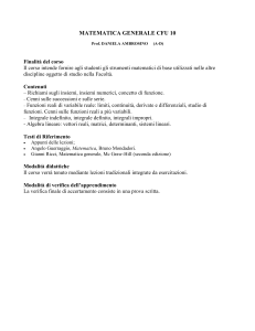 matematica generale cfu 10