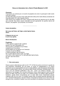 VEGLIA DI PREGHIERA PER IL SANTO PADRE BENEDETTO XVI