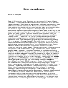 Xanax uso prolungato