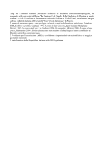 Luigi M. Lombardi Satriani, professore ordinario di discipline
