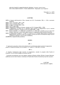 AREA RECLUTAMENTO E AMMINISTRAZIONE