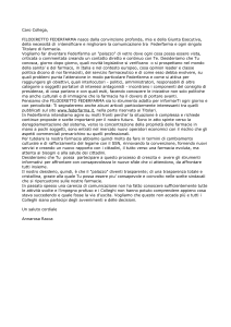Lettera Presidente RACCA ai Colleghi